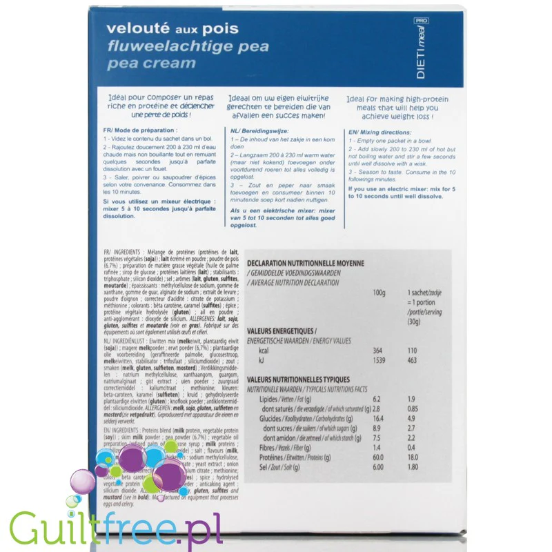Dieti Meal Proteinowa zupa-krem z zielonego groszku 18g białka & 4g węglowodanów - Image 3