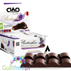 Ciao Carb ProtoChoc - keto czekolada proteinowa 1g cukru słodzona tylko erytrolem - Image 3