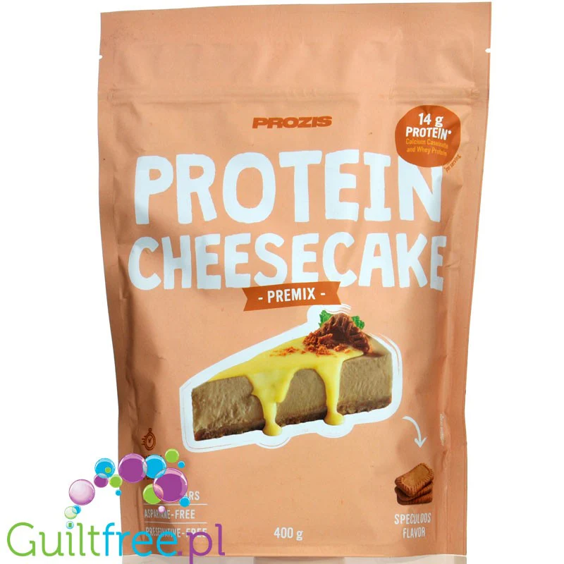 Prozis Protein Cheesecake Premix, Speculoos - proteinowa mieszanka sernikowa, 20 porcji, 130kcal & 14g białka w kawałku