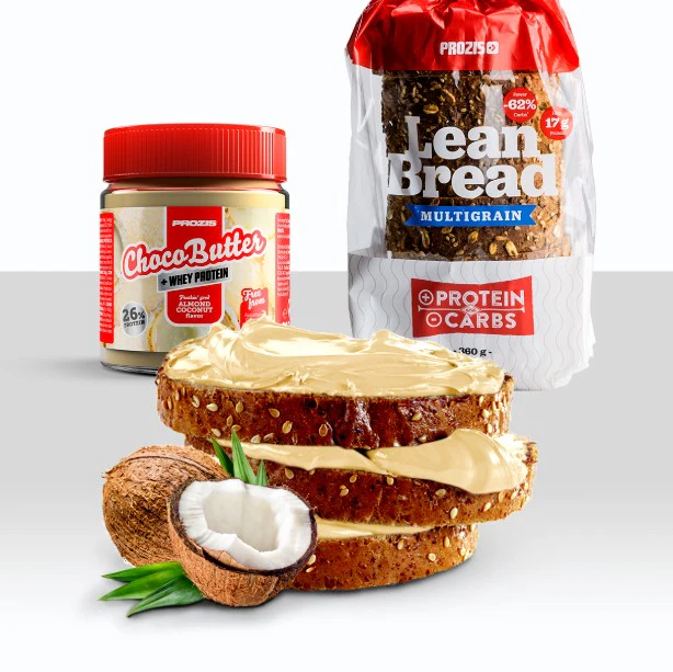 Prozis Whey Choco Butter Coconut Almond - białkowy krem Biała Czekolada, Kokos & Migdał - Image 2