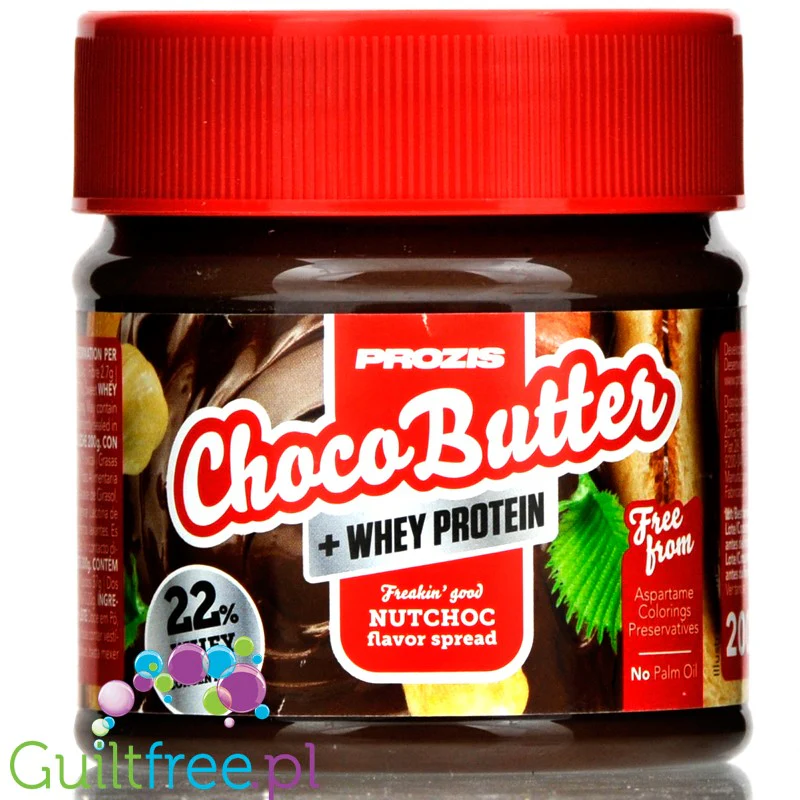 Prozis Whey Choco Butter NutChoc białkowy krem czekoladowo-orzechowy bez cukru