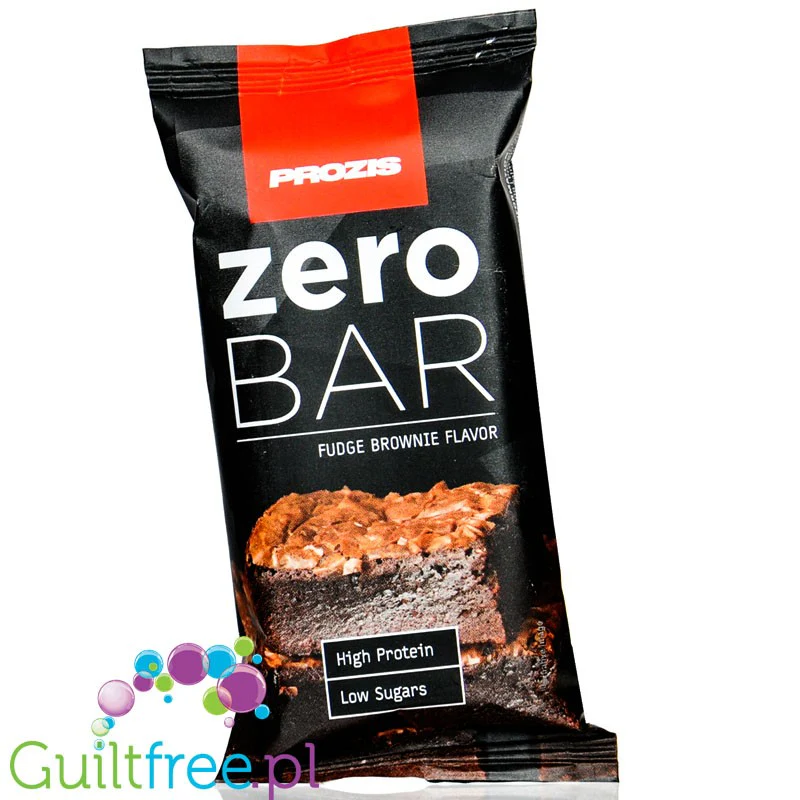Prozis Zero Bar Fudge Brownie - niskocukrowy baton białkowy 104kcal & 13g białka
