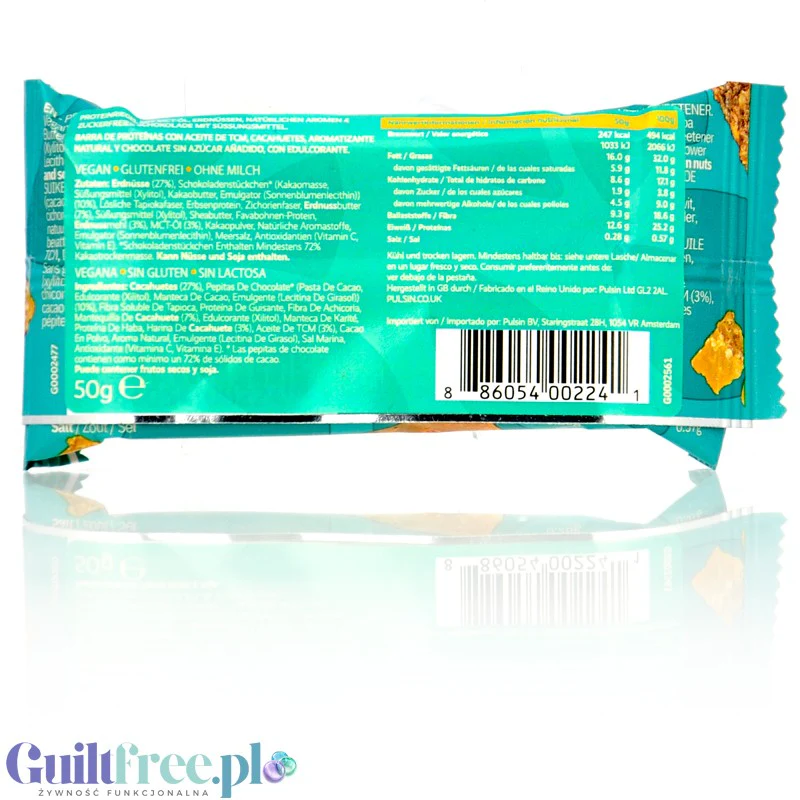 Pulsin Keto Bar Choc Fudge & Peanut wegański keto baton z ksylitolem - Image 3
