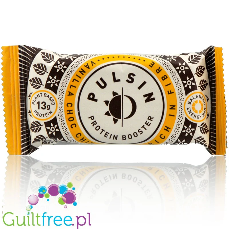 Pulsin Vanilla Choc Chip & Almond - Wegański Baton Białkowy Wanilia & Czekolada z Ksylitolem - Image 2
