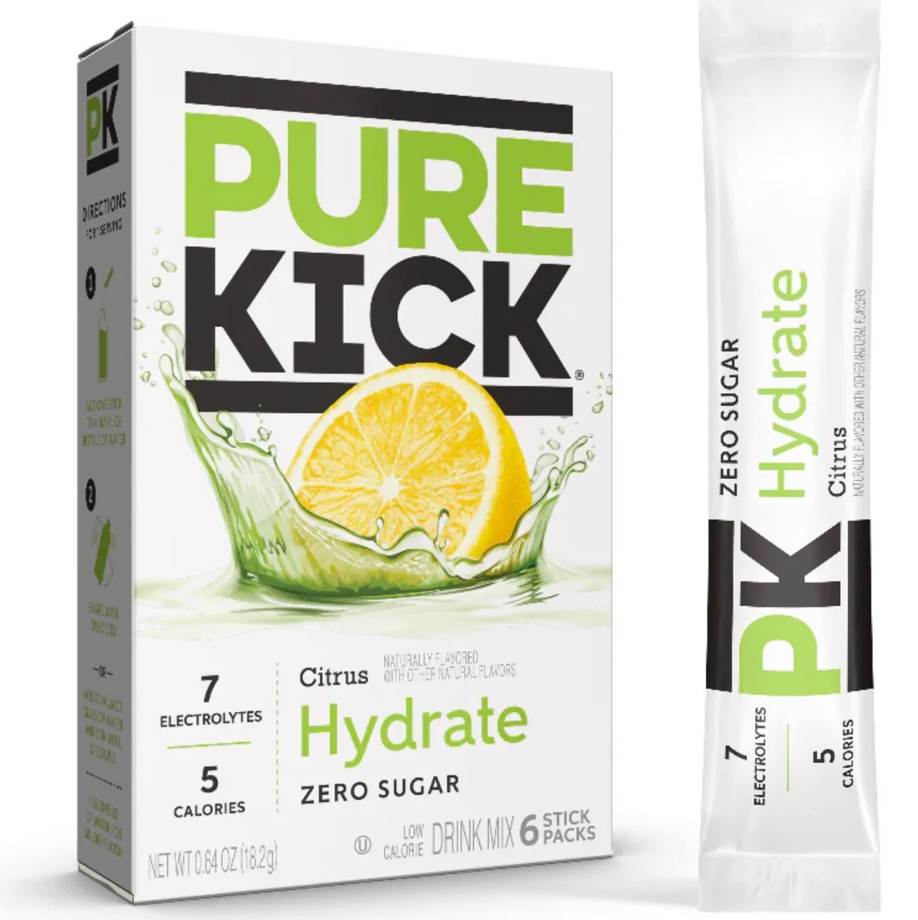 Pure Kick Hydration Citrus - saszetki bez cukru, napój instant z kofeiną, witaminami i elektrolitami - Image 3