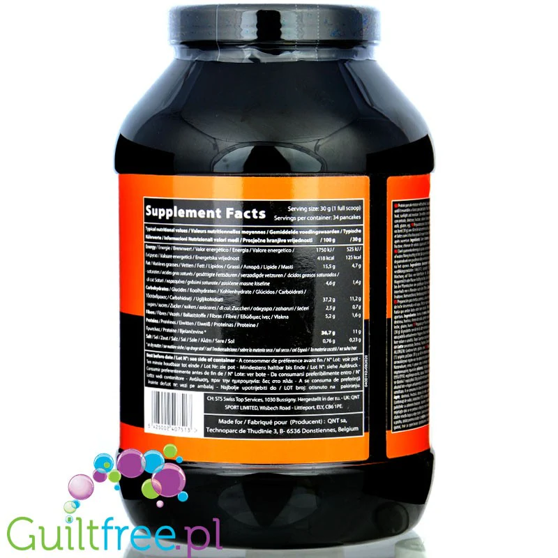 QNT Pancake Protein Neutral 1KG - mix do owsianych naleśników proteinowych, smak naturalny - Image 3