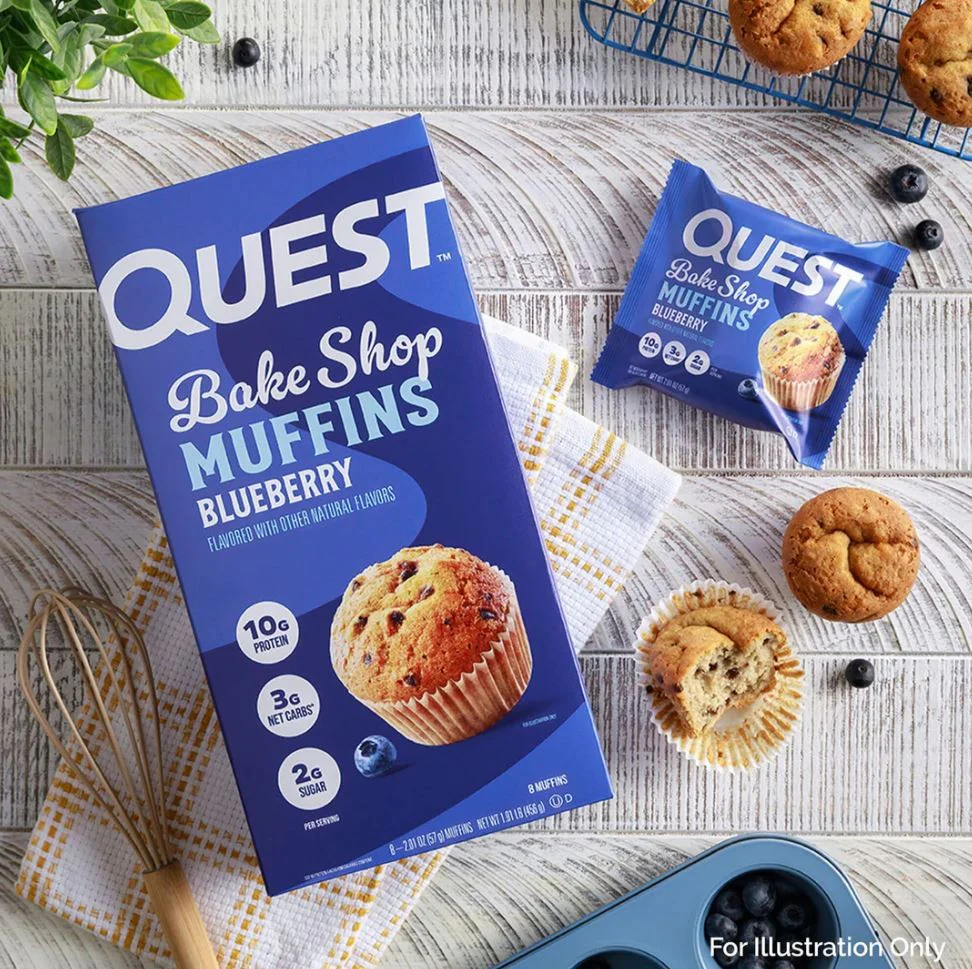 Quest Bakery Shop Blueberry Muffin - jagodowy muffin proteinowy 10g białka - Image 5