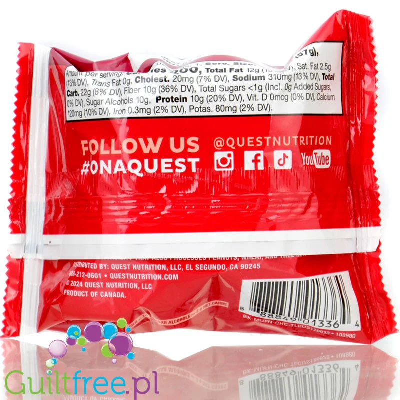 Quest Bakery Shop Chocolate Chip Muffin - muffin proteinowy z kawałkami czekolady 10g białka - Image 2