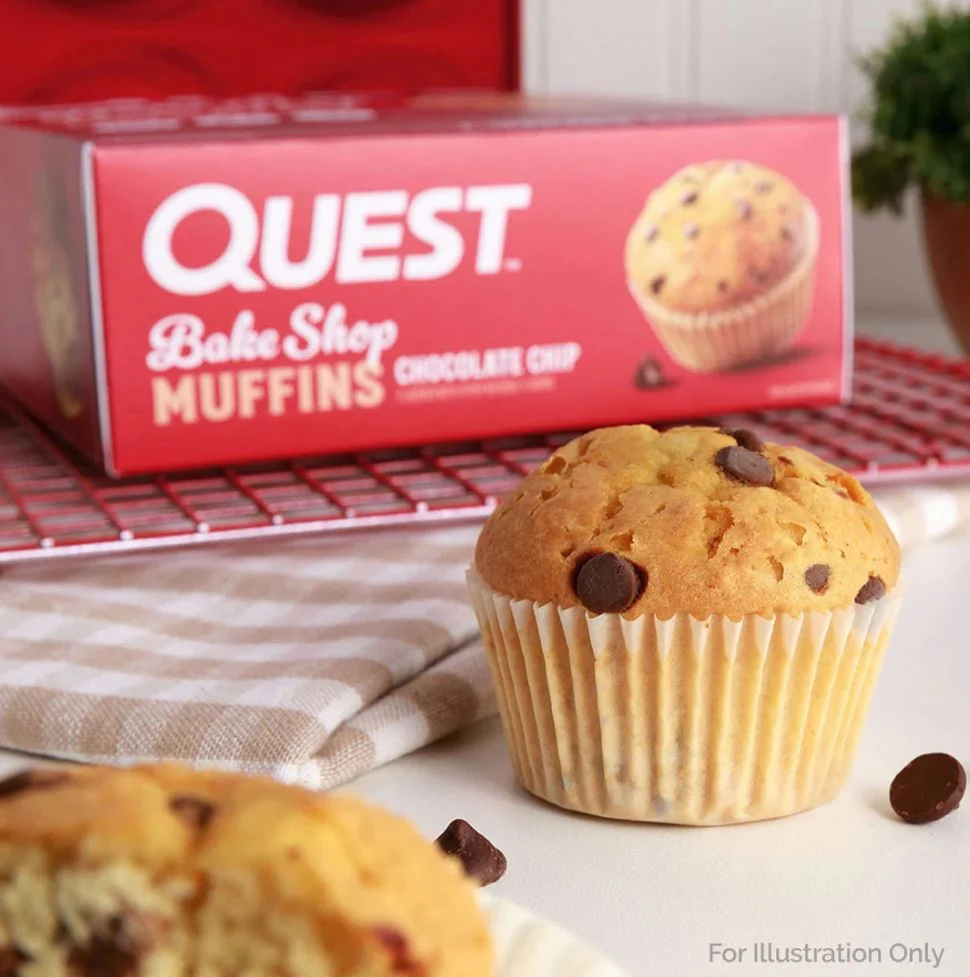 Quest Bakery Shop Chocolate Chip Muffin - muffin proteinowy z kawałkami czekolady 10g białka - Image 3
