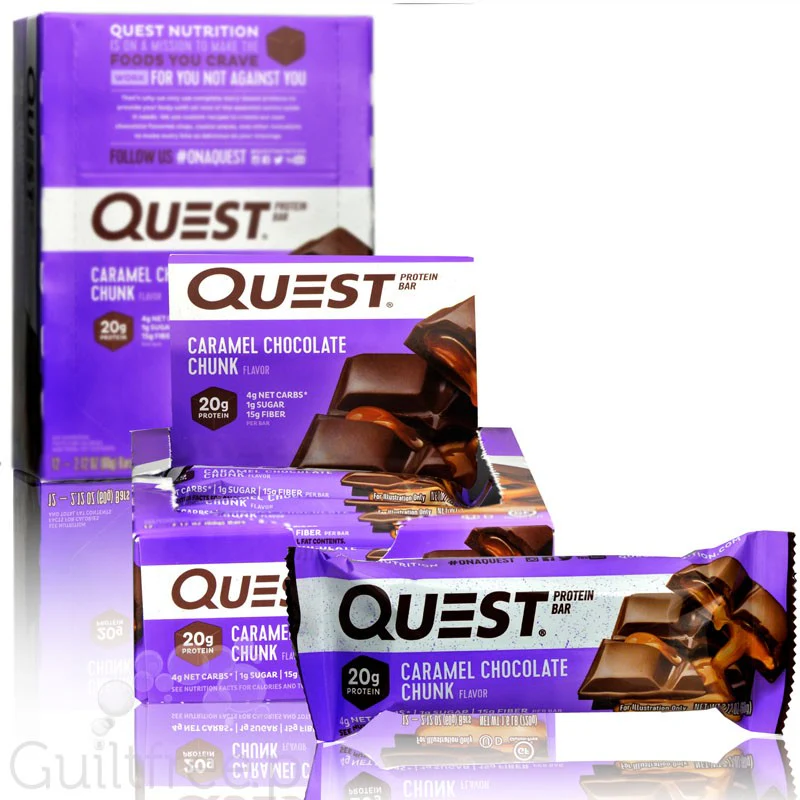 Quest Bar Caramel Chocolate Chunk - baton białkowy z karmelem i czekoladą - Image 5