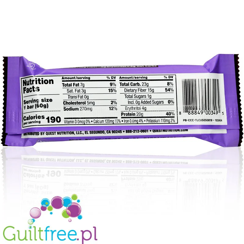 Quest Bar Caramel Chocolate Chunk - baton białkowy PUDEŁKO x 12 BATONÓW - Image 7