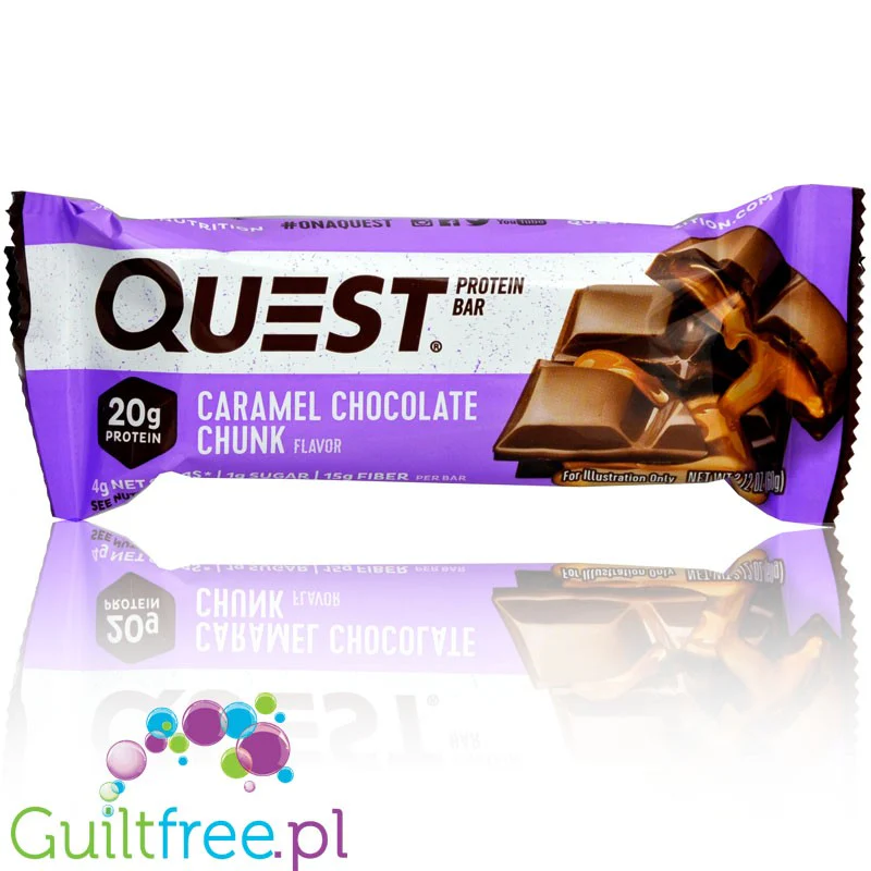 Quest Bar Caramel Chocolate Chunk - baton białkowy PUDEŁKO x 12 BATONÓW - Image 8