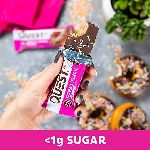 Quest Bar Chocolate Sprinkled Doughnut baton proteinowy tylko ze stewią i erytrolem - Image 5
