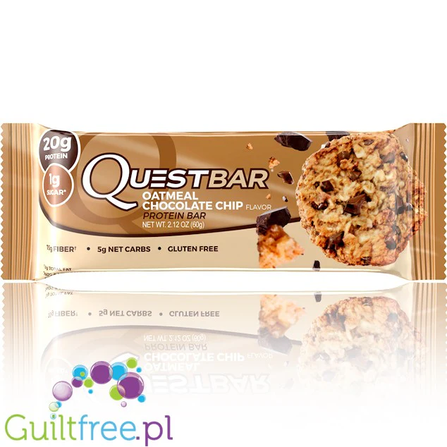 Quest Bar Oatmeal Chocolate Chip - baton proteinowy 20g białka, 15g błonnika - Image 2