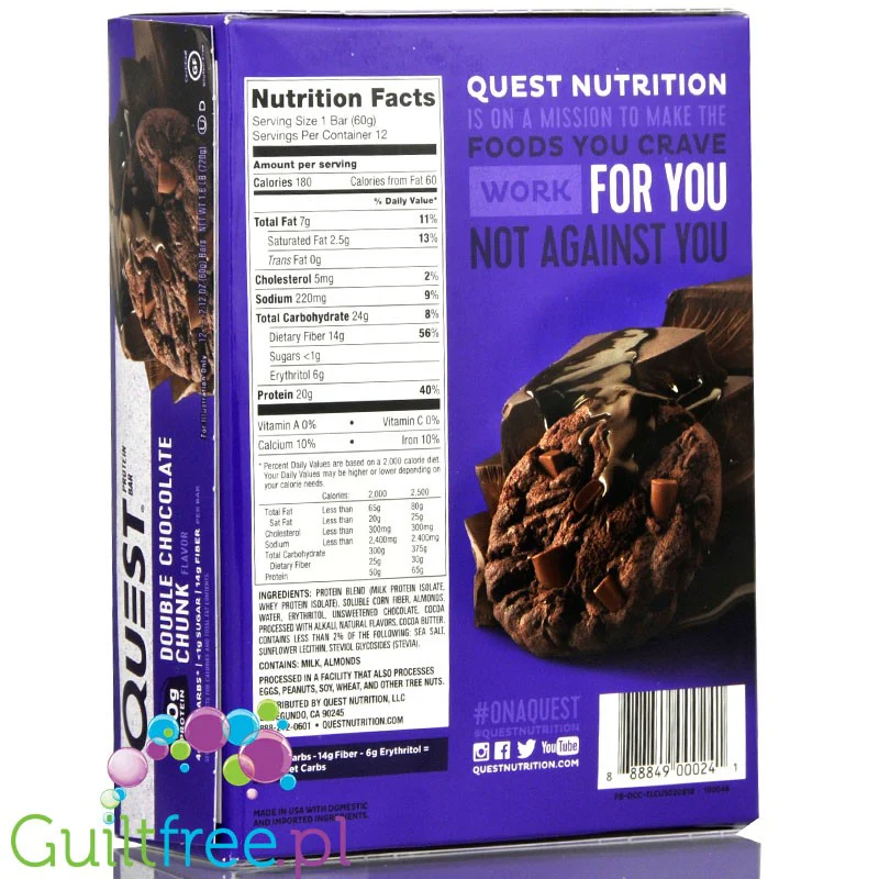 Quest Bar Double Chocolate Chunk PUDEŁKO - Image 4