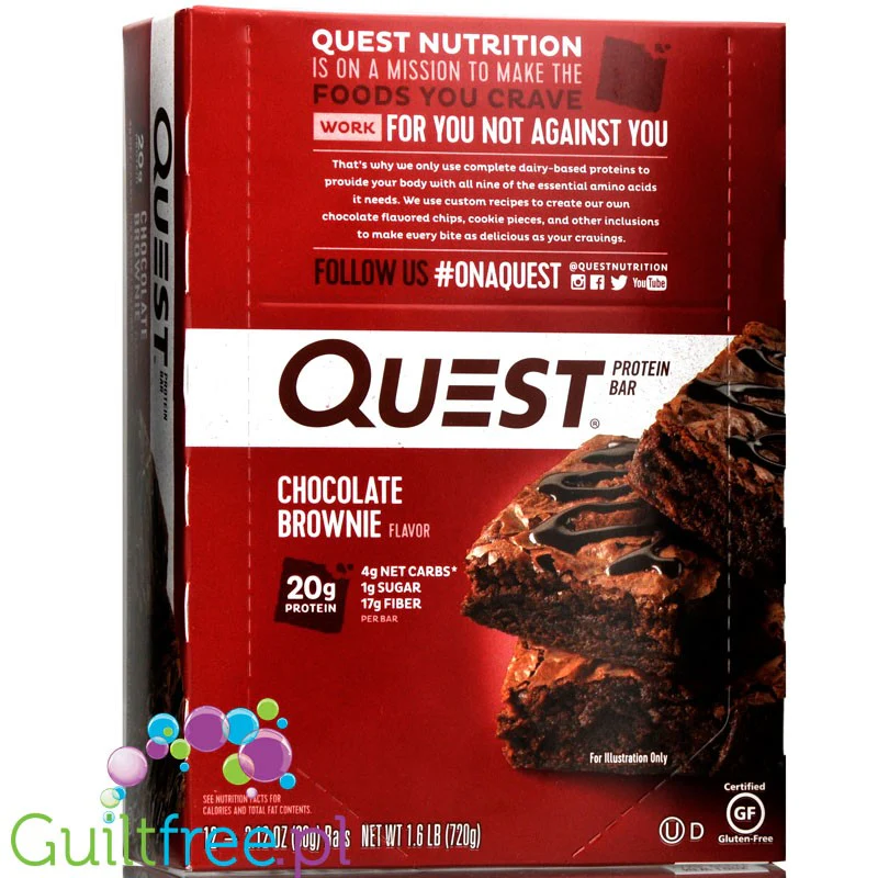 Quest Bar Chocolate Brownie PUDEŁKO - Image 5