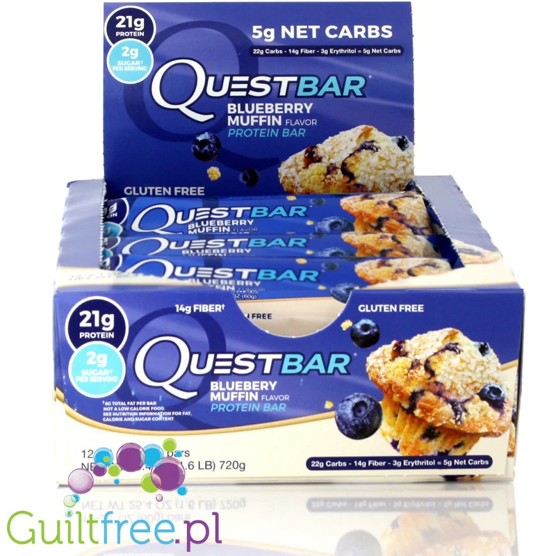 Quest Bar Blueberry Muffin pudełko x 12 batonów - Image 3