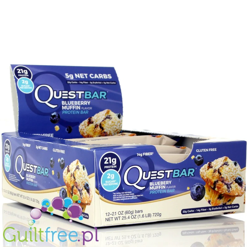 Quest Bar Blueberry Muffin pudełko x 12 batonów - Image 4