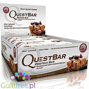Quest Bar Chocolate Chip Cookie Dough -baton proteinowy Kruche Ciastka & Czekolada 20g białka - Image 3