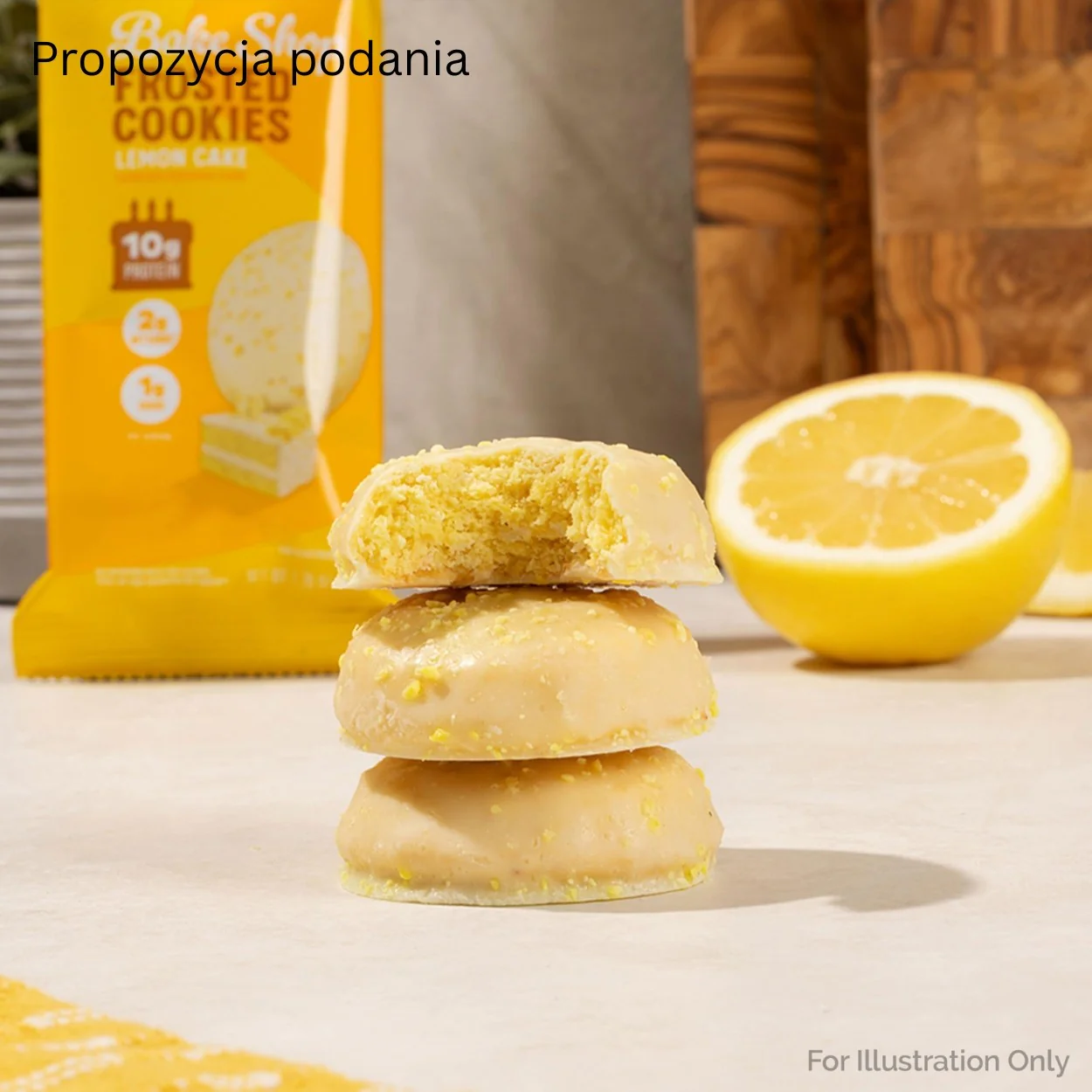 Quest Frosted Cookies, Lemon Cake - lukrowane miękkie keto ciastka w polewie, BOX 8 SZT - Image 2