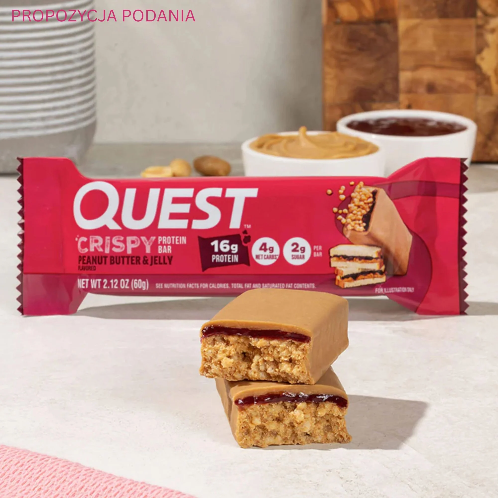 Quest Hero Crispy Protein Bar Peanut Butter & Jelly - Image 2
