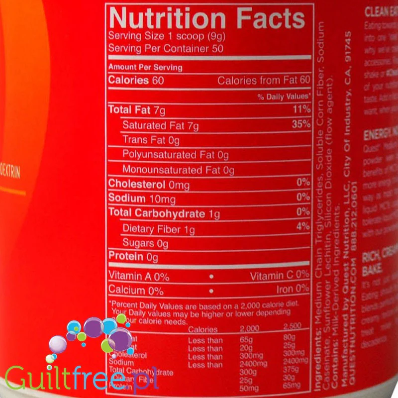 Quest MCT Oil Powder - proszek - tróglicerydy średniołańcuchowe - Image 4