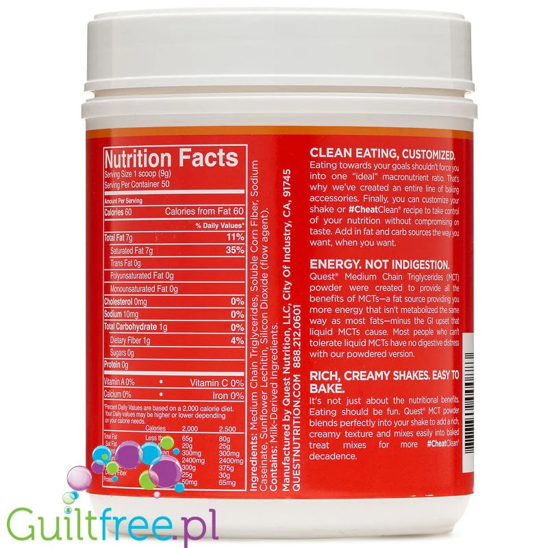 Quest MCT Oil Powder - proszek - tróglicerydy średniołańcuchowe - Image 5