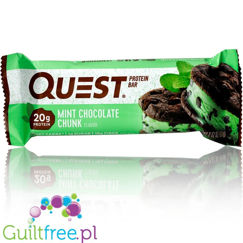 Quest Bar Mint Chocolate Chunk baton proteinowy Mięta & Czekolada