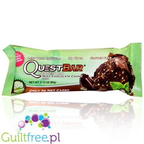 Quest Bar Mint Chocolate Chunk baton proteinowy Mięta & Czekolada - Image 3