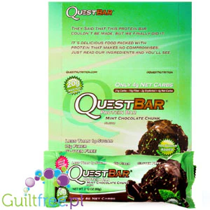 Quest Bar Mint Chocolate Chunk baton proteinowy PUDEŁKO x 12 Batonów - Image 3
