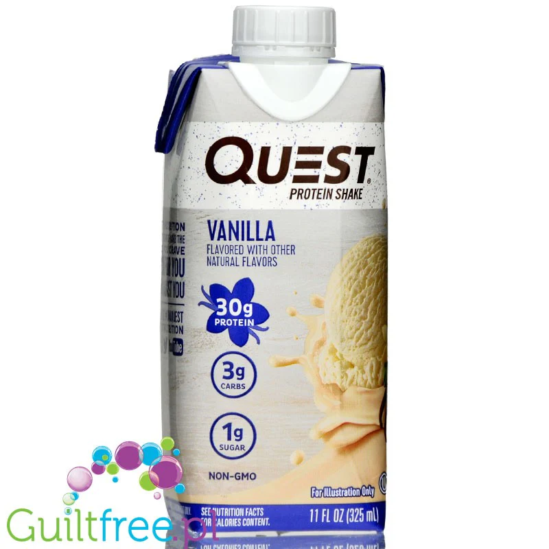 Quest Protein Shake Vanilla - gotowy koktajl 30g białka w 160kcal, bez cukru