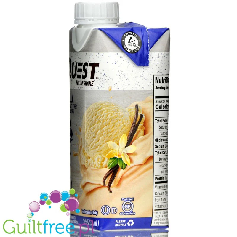 Quest Protein Shake Vanilla - gotowy koktajl 30g białka w 160kcal, bez cukru - Image 4