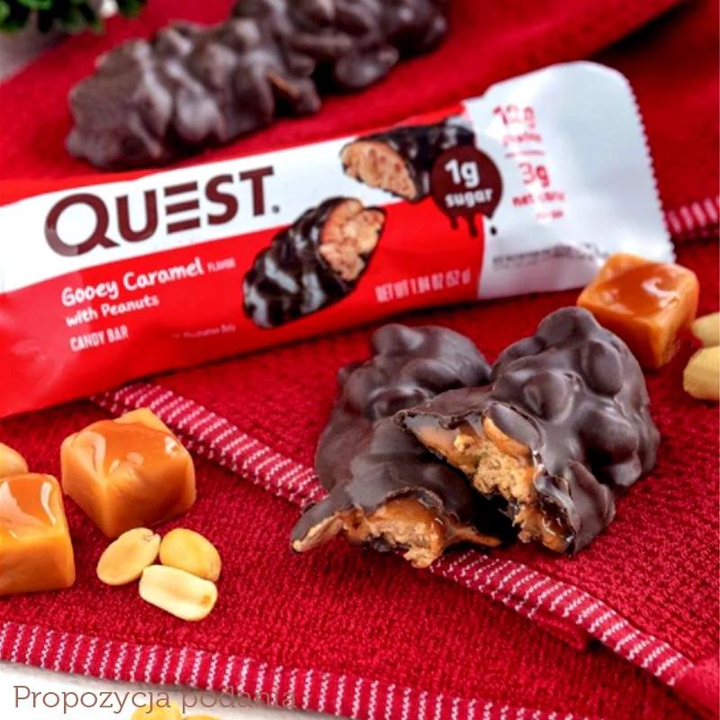 Quest Candy Bites, Gooey Caramel Peanuts - keto czekoladki z karmelem i orzechami, Box 8 SZT - Image 5