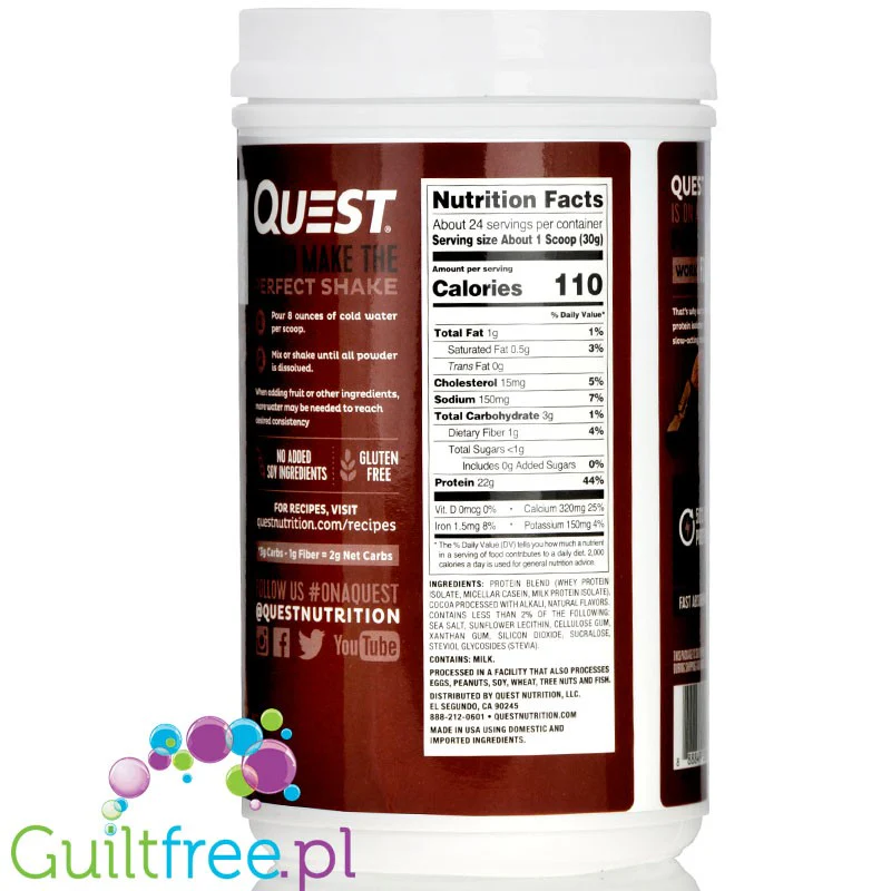 Quest Protein Powder, Chocolate Milkshake - Odżywka białkowa - Image 3