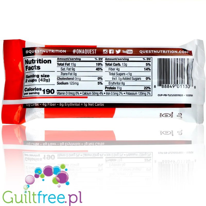 Quest Peanut Butter Cups - keto miseczki z maslem orzechowym - Image 2