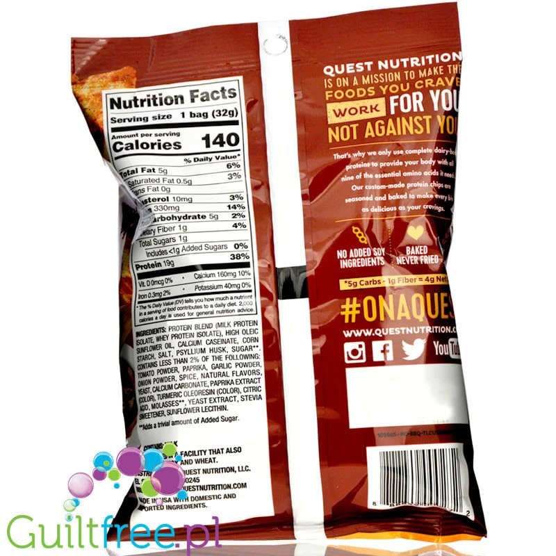 Quest Protein Chips - Proteinowe Chipsy, BBQ 21g białka - Image 3