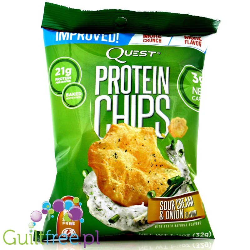 Quest Protein Chips - Proteinowe Chipsy, Śmietanka & Cebulka 20g białka - Image 3