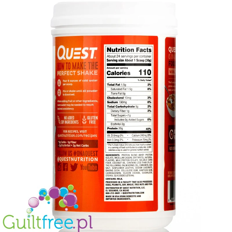 Quest Protein Powder Cinnamon Crunch odżywka białkowa - Image 2