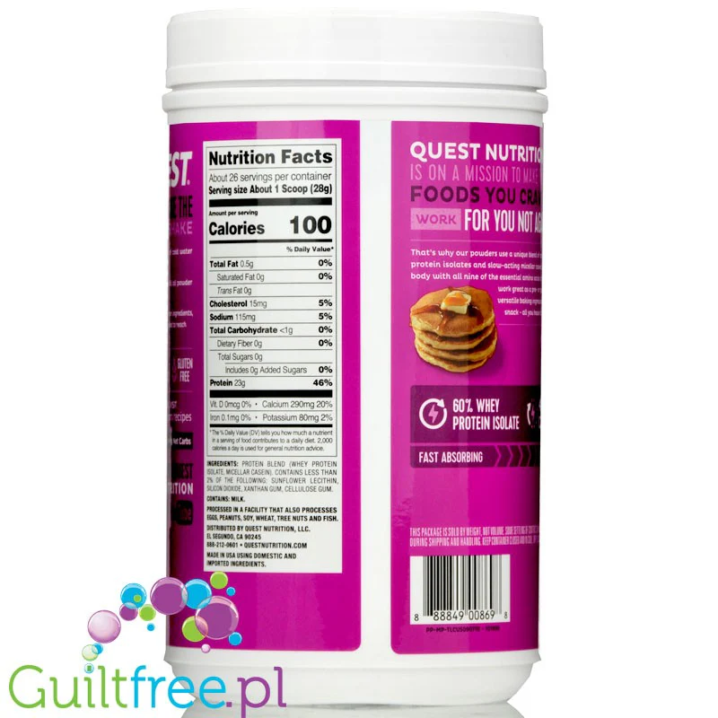 Quest Protein Powder, Multi-Purpose Mix - wielofunkcyjna mieszanka białkowa bez cukru i słodzików - Image 3