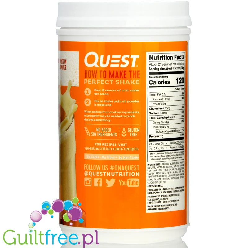 Quest Protein Powder, Salted Caramel - Mieszanka Białkowa Solony Karmel - Image 4
