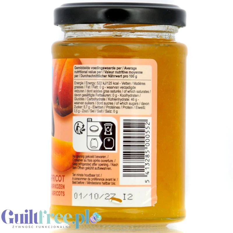 Rabeko Jam Light Apricot - niskosłodzony dżem morelowy, 90% mniej cukru - Image 2