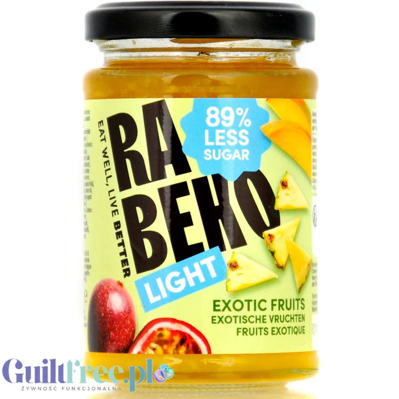 Rabeko Jam Light Exotic Fruits - niskosłodzony dżem z owoców tropikalnych 89% mniej cukru