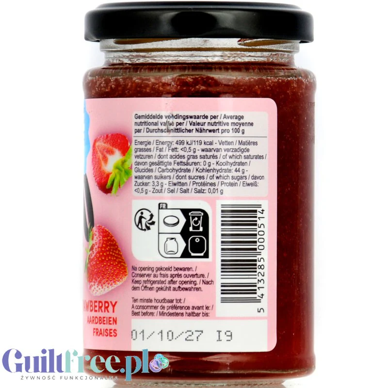 Rabeko Jam Light Strawberry - niskosłodzony dżem truskawkowy, 94% mniej cukru - Image 3