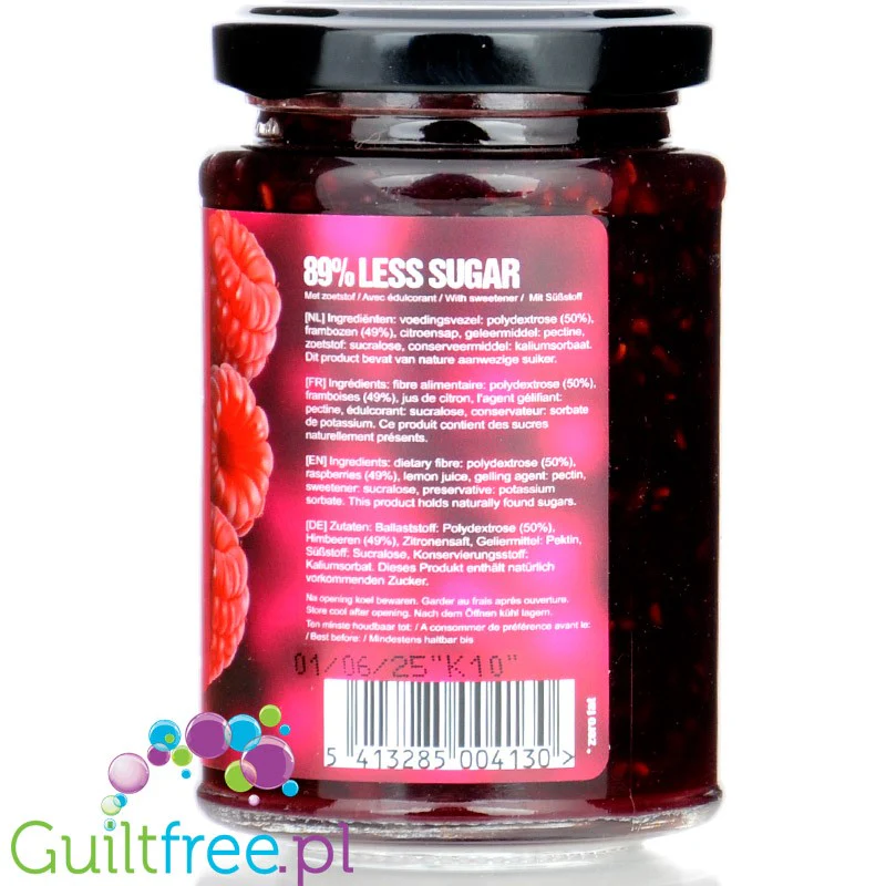 Rabeko Jam, Raspberry 54kcal - wysokobłonnikowy dżem Malinowy 89% mniej cukru - Image 2