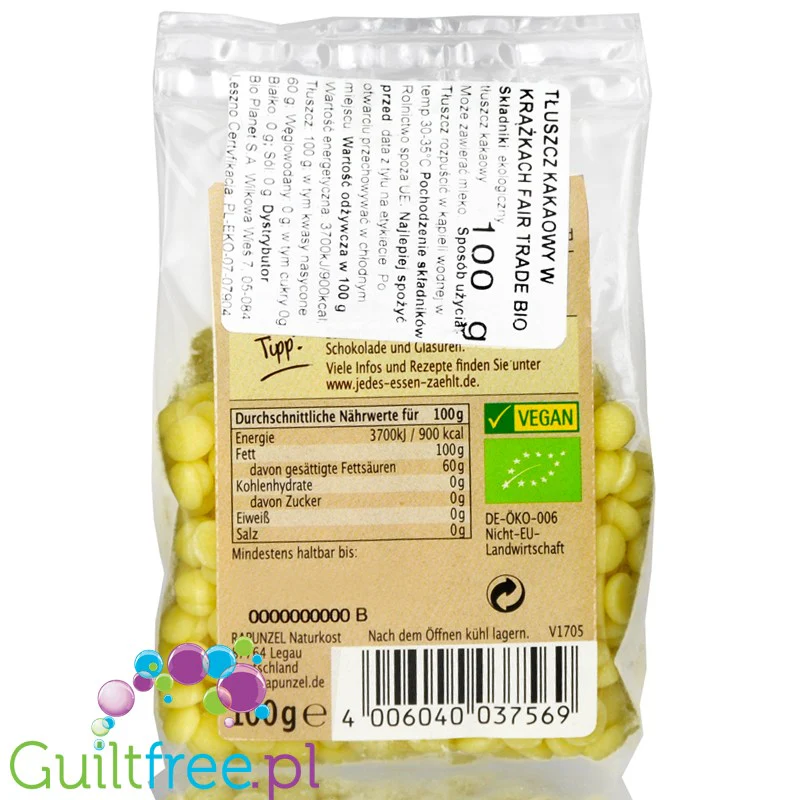 Rapunzel BIO masło kakaowe. 100% - Image 2