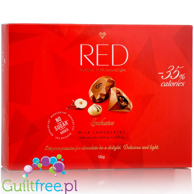 RED Delight mleczne pralinki czekoladowe bez dodatku cukru, 35% mniej kalorii - Image 3