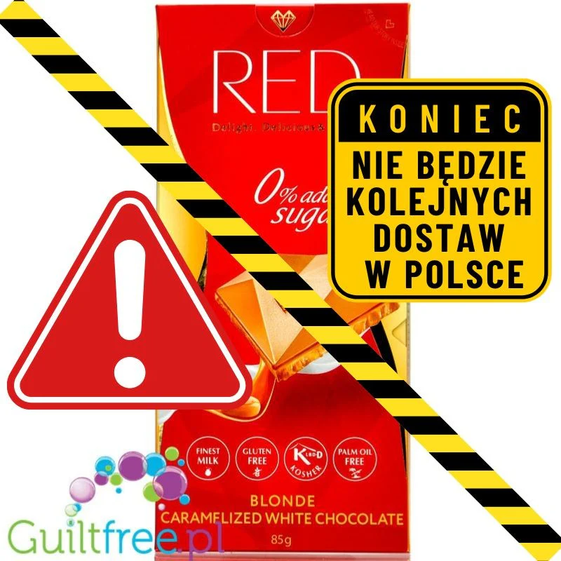 RED Delight Blonde Caramelized White Chocolate - biała karmelizowana czekolada bez dodatku cukru