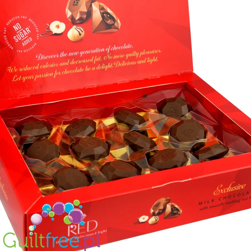 RED Delight Coconut 35% mniej kalorii - mleczne pralinki czekoladowe bez dodatku cukru z nadzieniem kokosowym - Image 3
