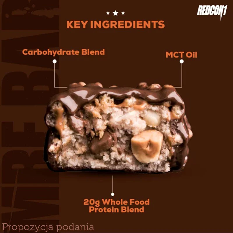 RedCon1 MRE Bar Crunchy Peanut Butter Cup - baton proteinowy z 6 źródłami białka Czekolada & Masło Orzechowe - Image 3