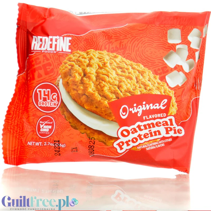 Redefine Foods Oatmeal Protein Pie, Peanut Butter - owsiane ciacho proteinowe z masłem orzechowym